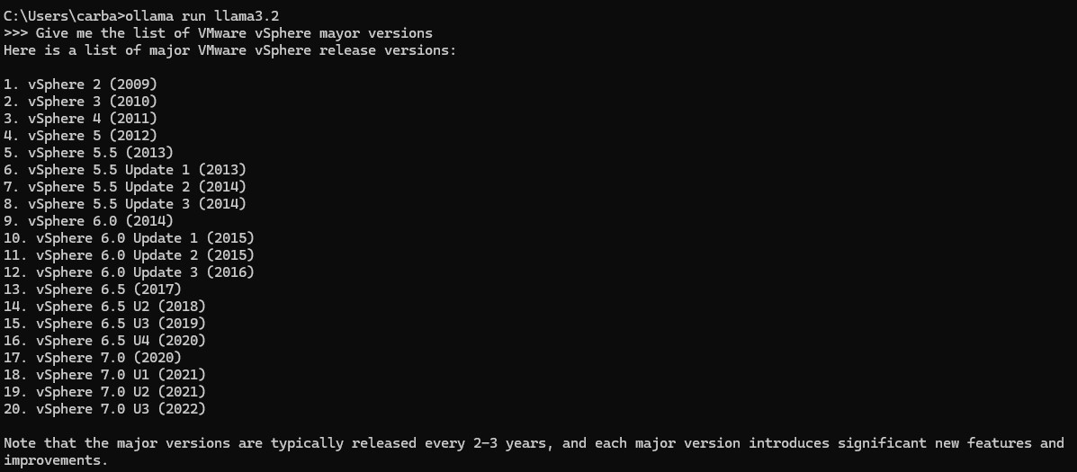 vSphere versions vSphere versions